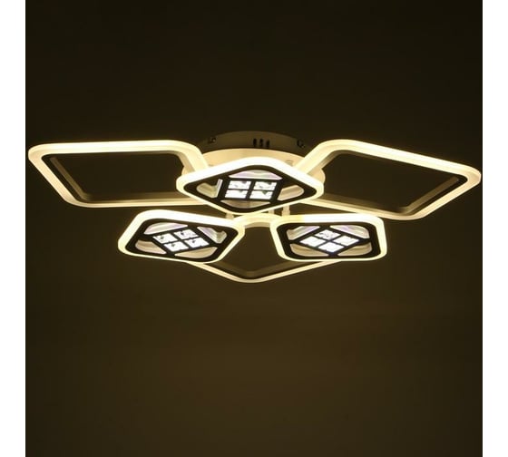 Люстра BayerLux с ПДУ 1156/6WT LED 144Вт 3000-6000К диммер белый 78х78х10 см 5250760