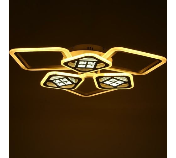 Люстра BayerLux с ПДУ 1156/6WT LED 144Вт 3000-6000К диммер белый 78х78х10 см 5250760