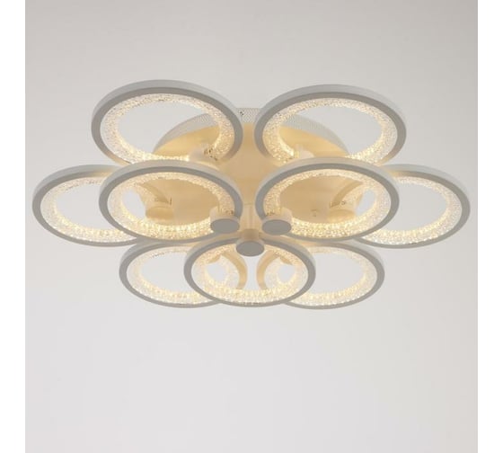 Люстра BayerLux с ПДУ 71103/9WT LED 198Вт 3000-6000К диммер белый 59х59х10 см 5108285