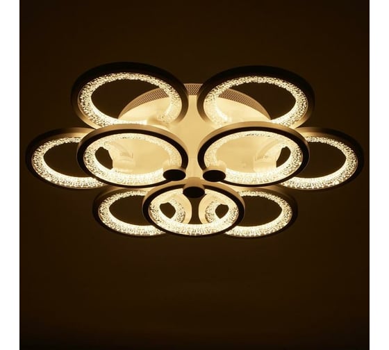 Люстра BayerLux с ПДУ 71103/9WT LED 198Вт 3000-6000К диммер белый 59х59х10 см 5108285