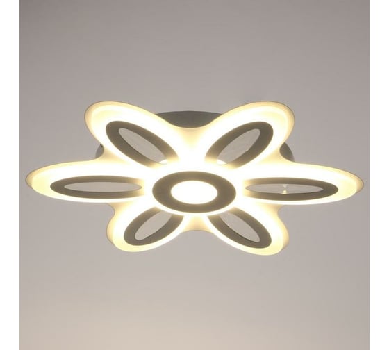 Люстра BayerLux с ПДУ 69670/6+1WT LED 124Вт диммер 3000-6000K белый 52х52 см 5130692