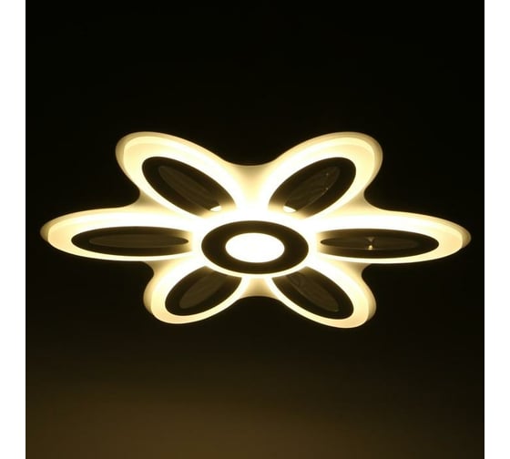 Люстра BayerLux с ПДУ 69670/6+1WT LED 124Вт диммер 3000-6000K белый 52х52 см 5130692