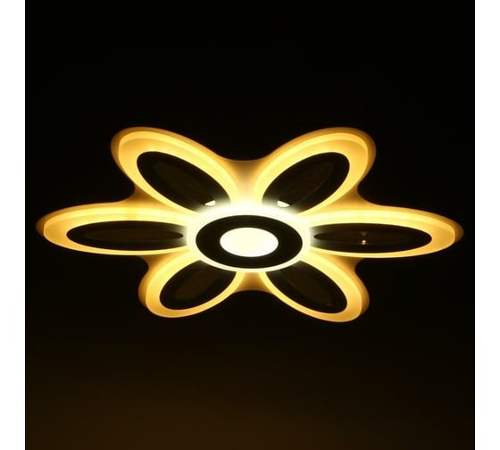 Люстра BayerLux с ПДУ 69670/6+1WT LED 124Вт диммер 3000-6000K белый 52х52 см 5130692