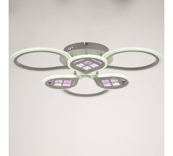 Люстра BayerLux с ПДУ 1161/6WT LED 114Вт 3000-6000К диммер белый 65х45х10 см 5250773