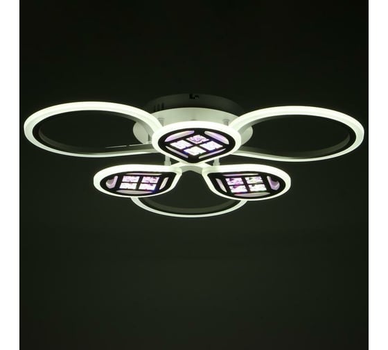 Люстра BayerLux с ПДУ 1161/6WT LED 114Вт 3000-6000К диммер белый 65х45х10 см 5250773