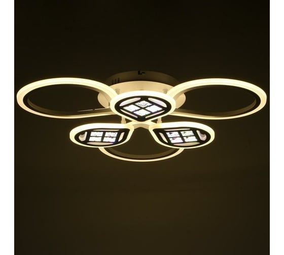 Люстра BayerLux с ПДУ 1161/6WT LED 114Вт 3000-6000К диммер белый 65х45х10 см 5250773