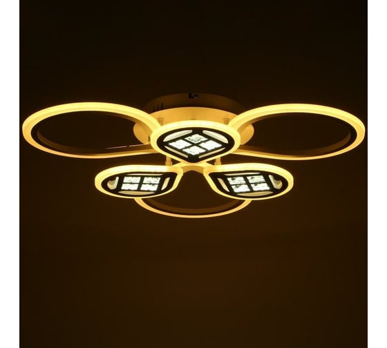 Люстра BayerLux с ПДУ 1161/6WT LED 114Вт 3000-6000К диммер белый 65х45х10 см 5250773