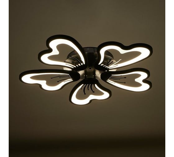 Люстра BayerLux с ПДУ 10031/5BK LED 120Вт 3000-6000К диммер черный 62х62 см 5177772