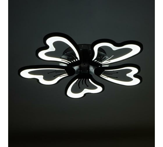 Люстра BayerLux с ПДУ 10031/5BK LED 120Вт 3000-6000К диммер черный 62х62 см 5177772