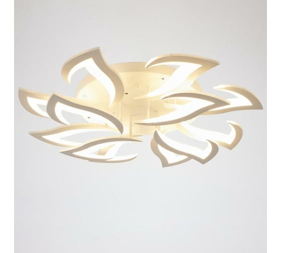Люстра BayerLux с ПДУ 661333/19 LED 192Вт диммер 3 режима 3000-6000К белые 87x87x13,5 см 4679491