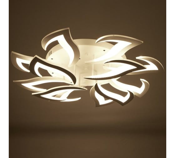 Люстра BayerLux с ПДУ 661333/19 LED 192Вт диммер 3 режима 3000-6000К белые 87x87x13,5 см 4679491