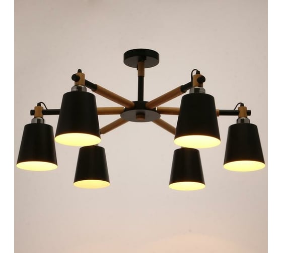 Люстра BayerLux 1047/6BK E27 60Вт черный 76х76х50 см 5202312