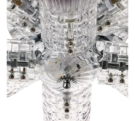 Люстра BayerLux 86302/8 E14 40Вт+LED 9Вт хром 60х60х19 см 5109340