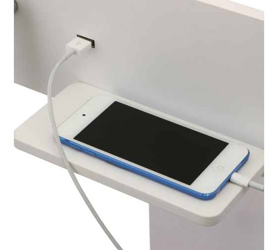 Бра с правой полочкой BayerLux 85101/2 LED 8+3Вт 4000К USB беспроводная зарядка белый 30х11х12 см 4902007