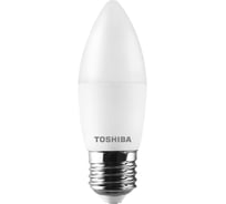 Светодиодная лампа TOSHIBA LED C39 свеча 8W аналог 60Вт/806Лм теплый свет 3000K цоколь стандартный Е27 драйвер IC 00501315923A