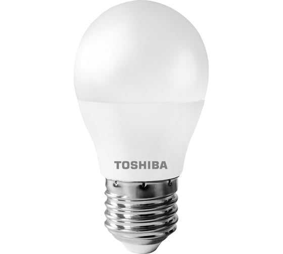 Светодиодная лампа TOSHIBA LED G45 шар 8W аналог 60Вт/806Лм теплый свет 3000K цоколь стандартный Е27 драйвер IC 01301315931A