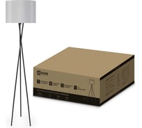 Светильник напольный IN HOME под лампу ТНО 04-Е27-GB 230В серый абажур, черное основание 4690612059570