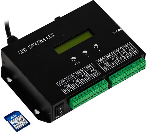 Контроллер MAKSILED DMX 8192pix, 220В, SD-карта ML-H803SA 1