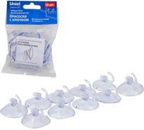 Присоски для монтажа гирлянд Uniel Набор из 10 шт. Прозрачные. UCC-Y12 CLEAR 010 POLYBAG UL-00012369