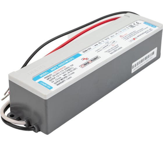 Блок питания MAKSBRIGHT 12В, 60Вт, IP67, 5А, 170x42x38мм, пластик MBPS-60S12W2(V1)