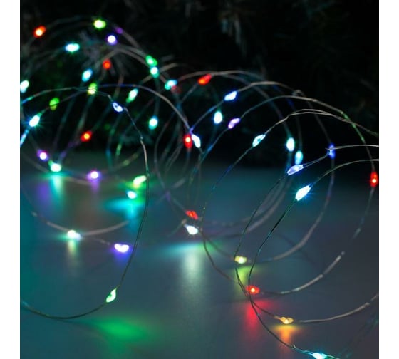 Гирлянда-нить Luazon ROSA, IP20, 10 м, Н.С. LED-100-12V, БП в комплекте, переливы, мульти 5198360