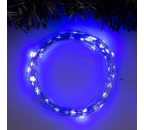 Гирлянда-нить Luazon ROSA, IP20, 10 м, Н.С. LED-100-12V, БП в комплекте, фиксинг, синий 5198355