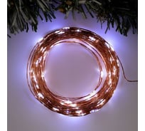 Гирлянда-нить Luazon ROSA, IP20, 20 м, Н.М. LED-200-12V, БП в комплекте, фиксинг, белый 5198372