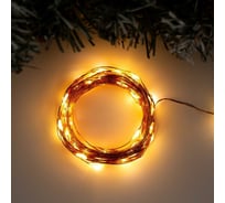 Гирлянда-нить Luazon ROSA, IP20, 10 м, Н.М. LED-100-12V, БП в комплекте, фиксинг, теплый белый 5198364