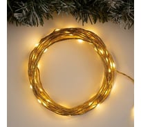 Гирлянда-нить Luazon ROSA, IP20, 12 м, Н.З. LED-125-12V, фиксинг, теплый белый 6847638