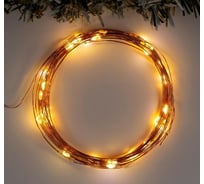 Гирлянда-нить Luazon ROSA, IP20, 5 м, Н.М. LED-50-4.5V, 3хАА, мерцание 100%, теплый белый 5198321