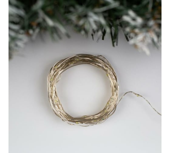 Гирлянда-нить Luazon ROSA, IP20, 5 м, Н.С. LED-50-4.5V, 3хАА, 2 режима, белый 5198305