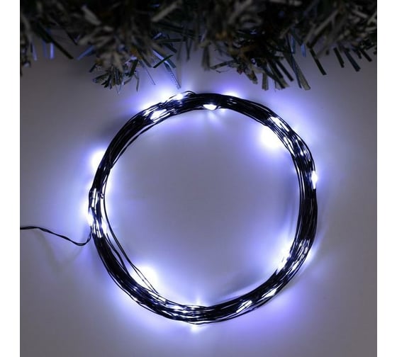 Гирлянда-нить Luazon ROSA, IP20, 5 м, Н.Ч. LED-50-5V, USB, фиксинг, белый 5198347