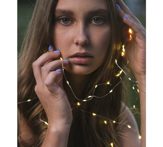 Гирлянда-нить Luazon ROSA, IP20, 2 м, Н.С. LED-20-5V, USB, 8 режимов, пульт, теплый белый 5198351