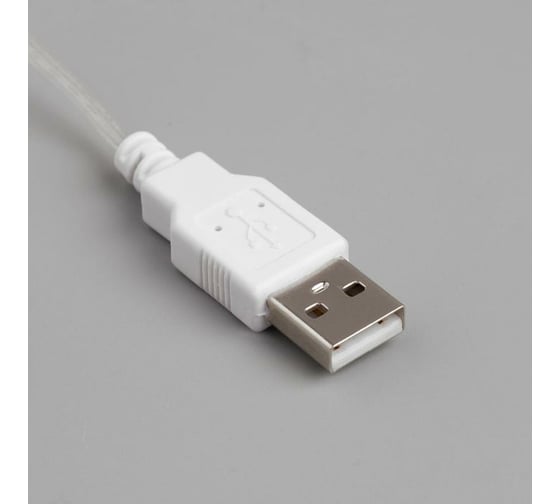 Гирлянда-нить Luazon ROSA, IP20, 2 м, Н.С. LED-20-5V, USB, фиксинг, белый 5198336