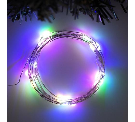 Гирлянда-нить Luazon ROSA, IP20, 2 м, Н.С. LED-20-5V, USB, фиксинг, мультиколор 5198335 1