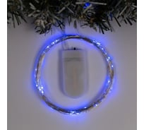 Гирлянда-нить Luazon ROSA, IP20, 5 м, Н.С. LED-50-6V, 2хCR2032, фиксинг, синий 2433895