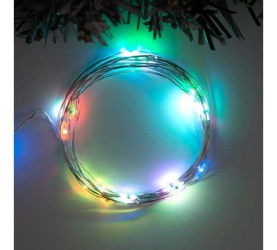 Гирлянда-нить Luazon ROSA, IP20, 2 м, Н.С. LED-20-5V, USB, переливы, RGB 5198338