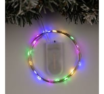 Гирлянда-нить Luazon ROSA, IP20, 2 м, Н.С. LED-20-6V, 2хCR2032, фиксинг, мультиколор 5198296