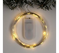 Гирлянда-нить Luazon ROSA, IP20, 5 м, Н.С. LED-50-6V, 2хCR2032, фиксинг, теплый белый 2433894