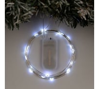 Гирлянда-нить Luazon ROSA, IP20, 2 м, Н.С. LED-20-6V, 2хCR2032, фиксинг, белый 5198297