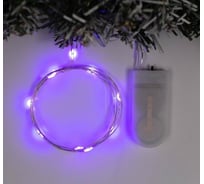 Гирлянда-нить Luazon ROSA, IP20, 1 м, Н.С. LED-10-6V, 2хCR2032, фиксинг, фиолетовый 5198292