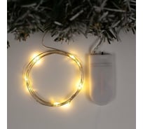 Гирлянда-нить Luazon ROSA, IP20, 1 м, Н.С. LED-10-6V, 2хCR2032, фиксинг, теплый белый 5198290