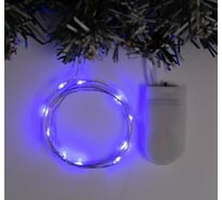 Гирлянда-нить Luazon ROSA, IP20, 1 м, Н.С. LED-10-6V, 2хCR2032, фиксинг, синий 5198291