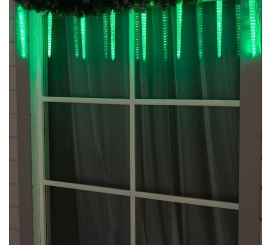 Рифленые сосульки Luazon SPEC УМС-2W LED-192-12V, 8 шт, зеленый 5248346 1