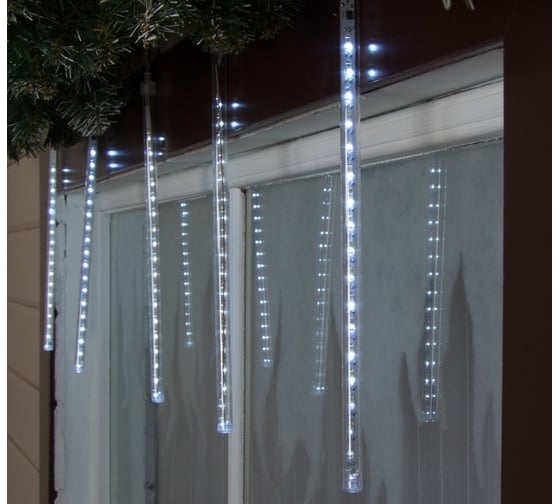 Светодиодная уличная сосулька Luazon Тающая LED-18-220V белый 678891
