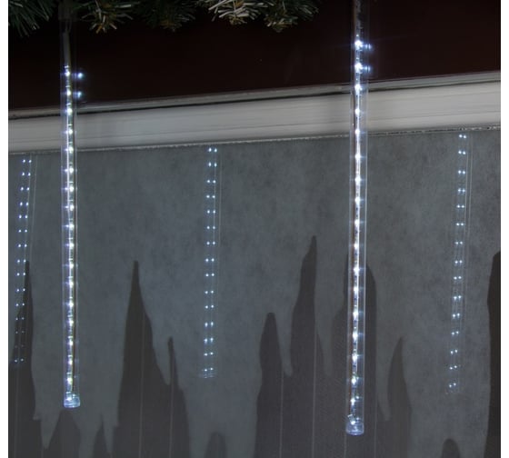 Светодиодная уличная сосулька Luazon Тающая LED-18-220V белый 678891