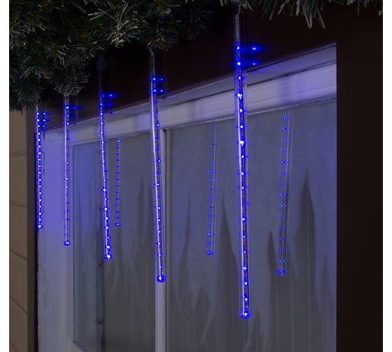 Светодиодная уличная сосулька Luazon Тающая LED-18-220V синий 678892