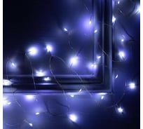 Гирлянда-нить Luazon ROSA Мишура, IP20, 5 м, Н.С. LED-100-12V, БП в комплекте, фиксинг, белый 5198387