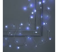 Гирлянда-нить Luazon ROSA Мишура, IP20, 10 м, Н.С. LED-200-12V, БП в комплекте, фиксинг, белый 5198390