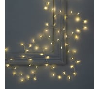 Гирлянда-нить Luazon ROSA Мишура, IP20, 2 м, Н.С. LED-100-5V, USB, фиксинг, теплый белый 5198403